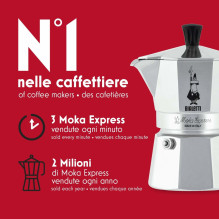 Bialetti Moka Express Moka puodas aliuminis, juodas