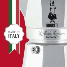 Bialetti Moka Express Moka pot Aluminum, Black