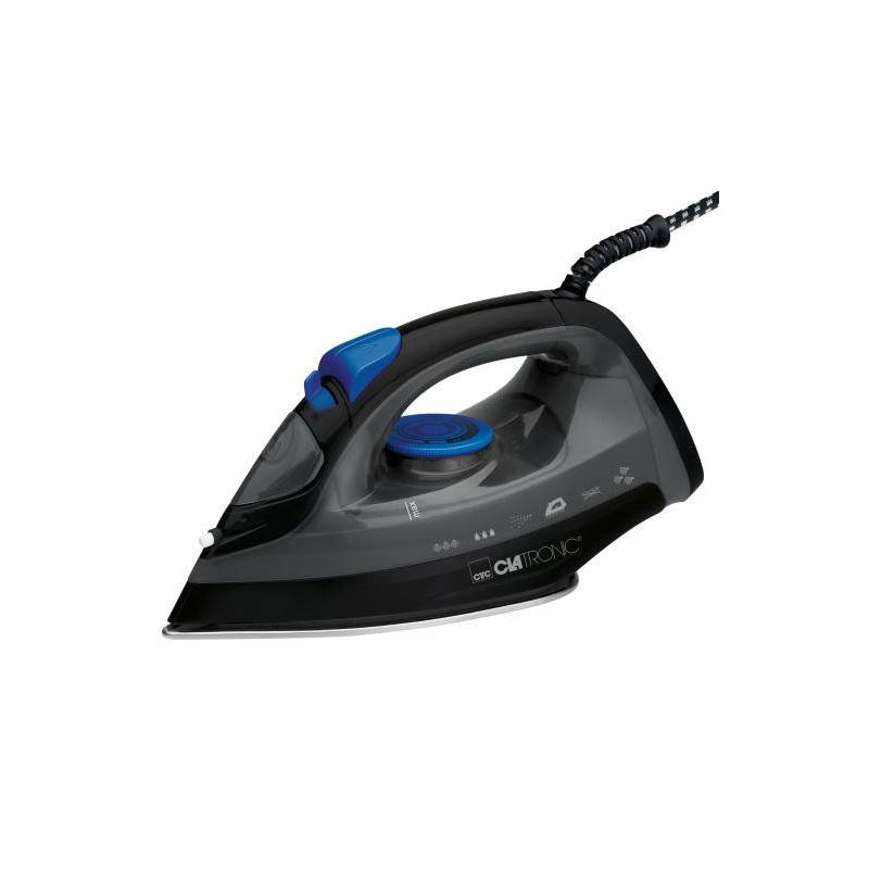 Clatronic DB 3703 iron Dry &amp; Steam iron Stainless Steel soleplate 1800 W Black, Grey