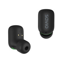 Savio TWS-09 IPX5 headphones / headset Wireless In-ear Music Bluetooth Black