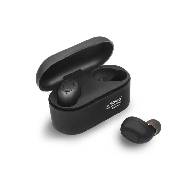 Savio TWS-04 Wireless Bluetooth Earphones Black,Graphite