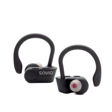 Savio TWS-03 belaidės Bluetooth ausinės, juodos