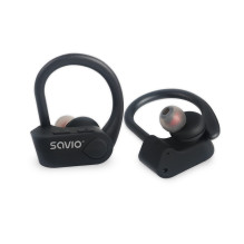 Savio TWS-03 belaidės Bluetooth ausinės, juodos