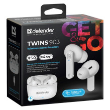 Bluetooth ausines TWINS 903 baltos spalvos