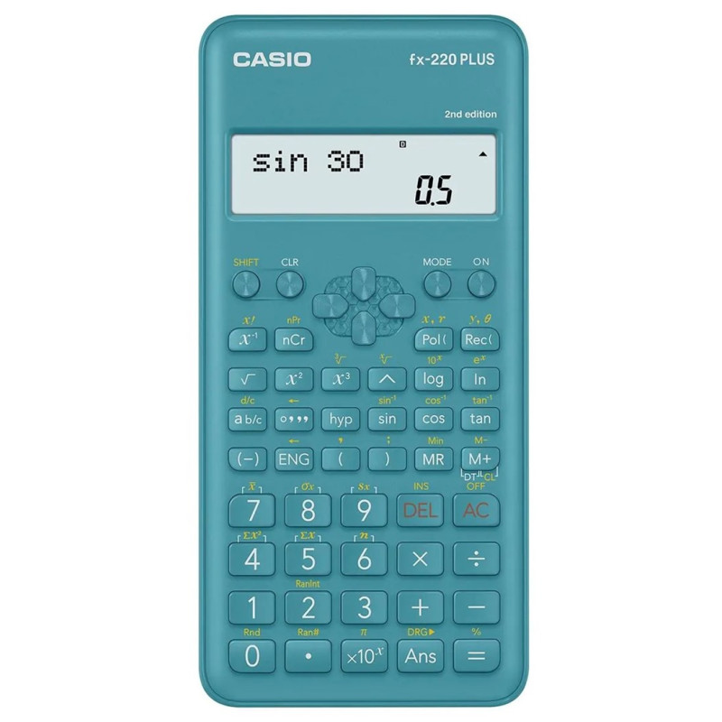 CASIO CALCULATOR SCIENTIFIC FX-220PLUS-2 MĖLYNAS, 12 SKAIČIŲ EKRANAS