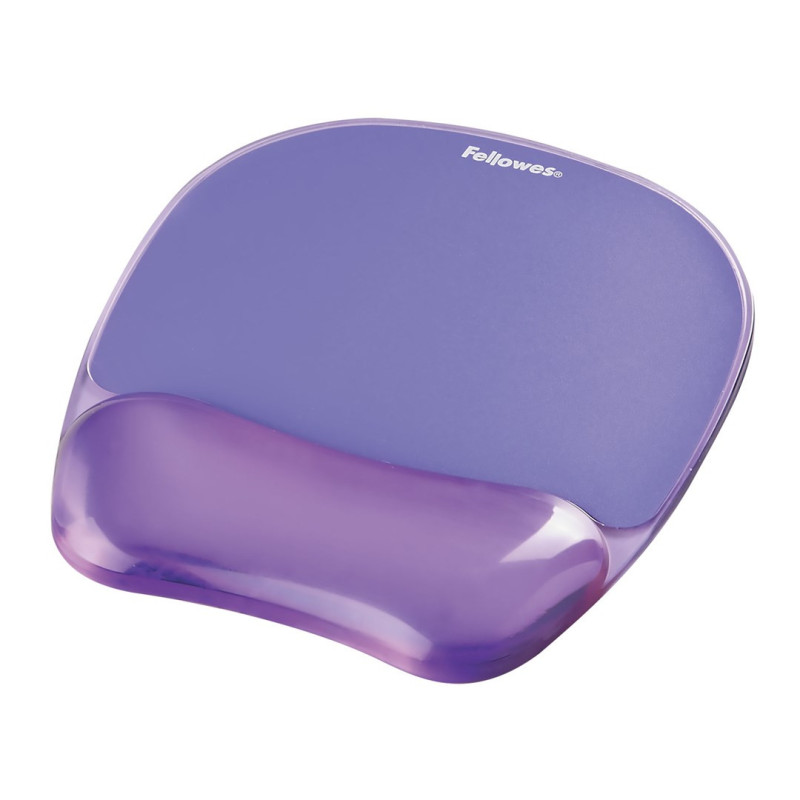 Fellowes CRYSTAL Mouse &amp; Wrist Pad gelio violetinė spalva