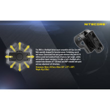 NITECORE 1 inch Rotary Flashlight Helmet Mount LMA1