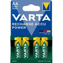 VARTA HR6 AA Recharge Accu Power 2100 mAh 56706 Įkraunamos baterijos 4 vnt. Žalia, Geltona