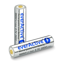 Baterija everActive 18650 3,7 V ličio jonų 2600 mAh mikro USB su apsaugine dėžute