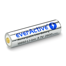 Baterija everActive 18650 3,7 V ličio jonų 2600 mAh mikro USB su apsaugine dėžute