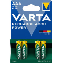 VARTA HR03 AAA Recharge Accu Power 1000 mAh 05703 Įkraunamos baterijos 4 vnt. Žalia, Geltona