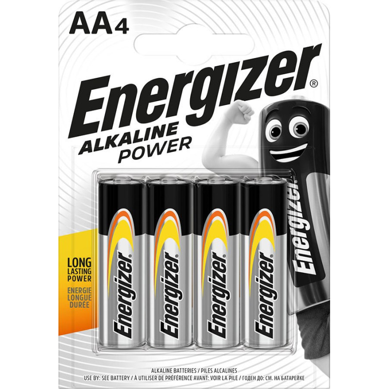 ENERGIZER BATERIJOS šarminės galios AA LR6 BLIZDĖS 4 Vnt.