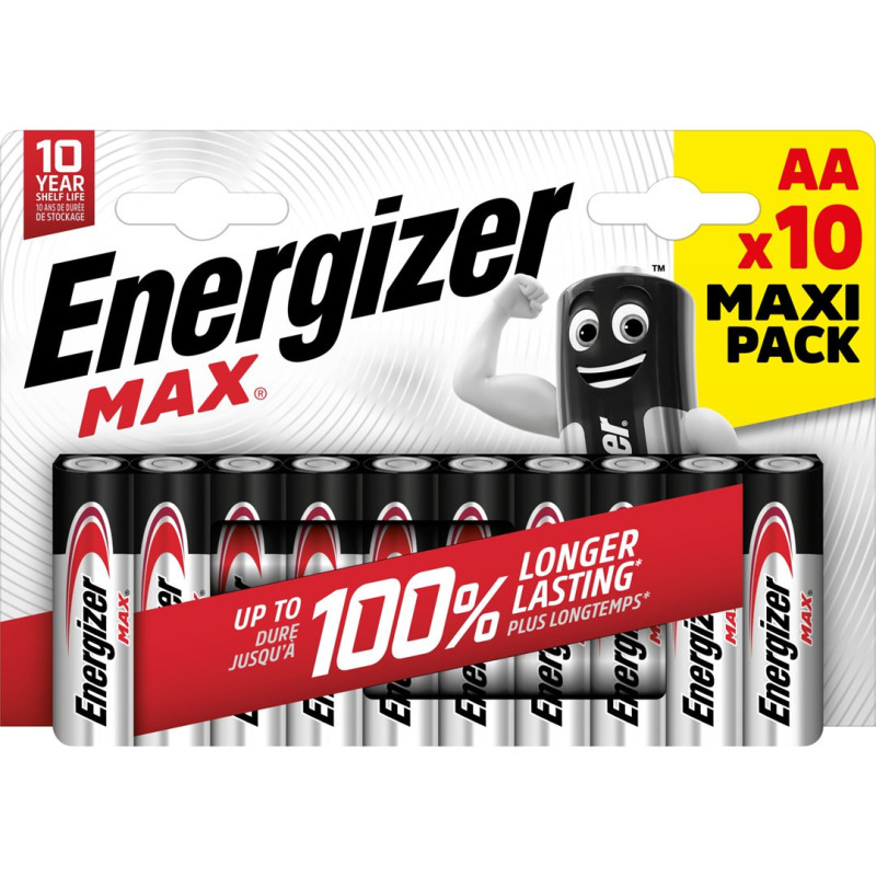 ENERGIZERINĖS BATERIJOS MAX AA LR6 10 VNT ECO