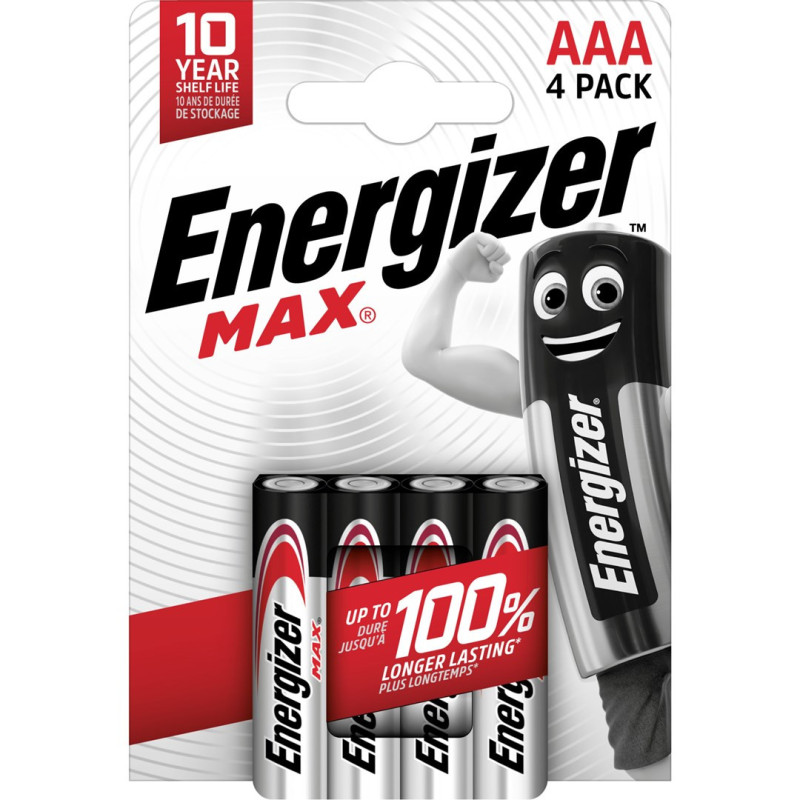 ENERGIZACINĖS BATERIJOS ARKALINE MAX AAA LR03, 4 Vnt., EKO PAKUOTĖ