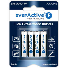 Šarminės baterijos everActive Pro Alkaline LR6 AA - lizdinė plokštelė - 4 vnt