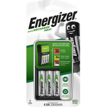 ENERGIZER Maxi ACCU HR6 POW akumuliatoriaus įkroviklis + 2 AA 2000 mAh baterijos