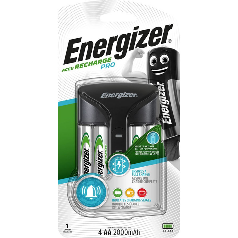 ENERGIZER Pro ACU HR6 POW akumuliatoriaus įkroviklis + 2 AA 2000 mAh baterijos