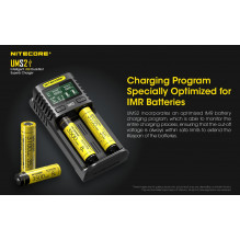 NITECORE 2 Bay 4A NiMH/ NiCd, Li-ion, IMR, LiFePo4 Inteligent USB Battery Charger UMS2