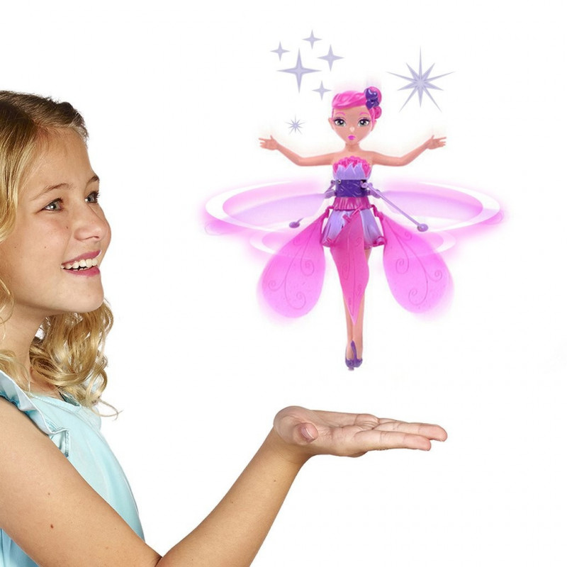 MAGIŠKA Skraidanti lėlė fėja "Flying fairy", LED šviesos. Puiki DOVANA!