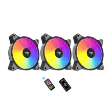 Computer Fan set 3in1 Aigo AR12 ARGB 120x120 (black)