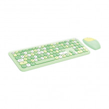 Belaidė klaviatūra + pelė MOFII 666 2.4G (žalia)