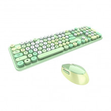 Belaidė klaviatūra + pelė MOFII Sweet 2.4G (žalia)