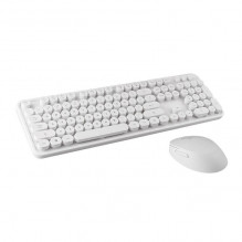 Belaidė klaviatūra + pelė MOFII Sweet 2.4G (balta)