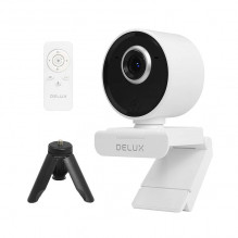 Išmanioji internetinė kamera su sekimo ir įmontuotu mikrofonu Delux DC07 (balta) 2MP 1920x1080p