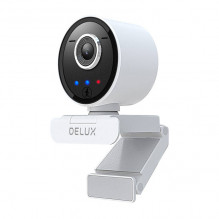 Išmanioji internetinė kamera su sekimo ir įmontuotu mikrofonu Delux DC07 (balta) 2MP 1920x1080p