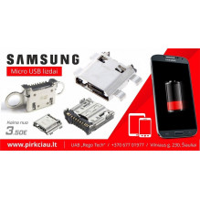 SAMSUNG Galaxy S II S2 i9100, i9105 telefono Micro USB krovimo lizdas, jungtis