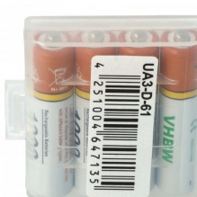 4x AAA micro batteries...