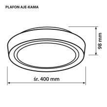 Activejet LED lubų plafonas AJE-KAMA 24W