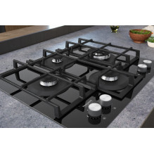 Hotpoint HAGS 62F / BK Black Built-in 59 cm Gas 4 zone(s)