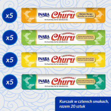 INABA Churu Variety box Vištiena - kačių skanėstai - 20 x 14g