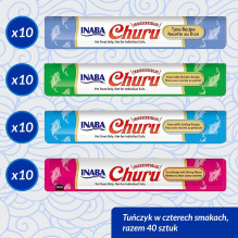 INABA Churu Variety box Tunas - kačių skanėstai - 40 x 14g