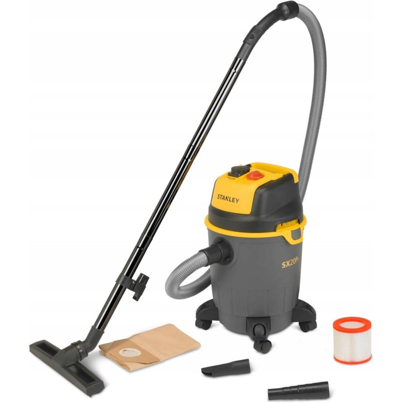 Stanley SXVC20PTE Industrial Vacuum Cleaner Black, Yellow 1200 W