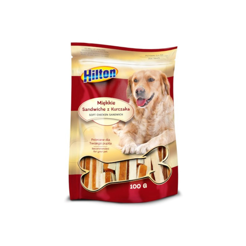 HILTON soft chicken sandwiches - dog treat - 100g