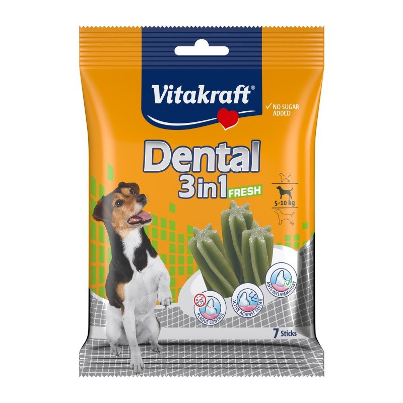 VITAKRAFT Dental Fresh 3in1 S - dog treat - 120 g