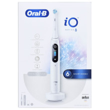 Braun Oral-B iO8N Baltas elektrinis dantų šepetėlis