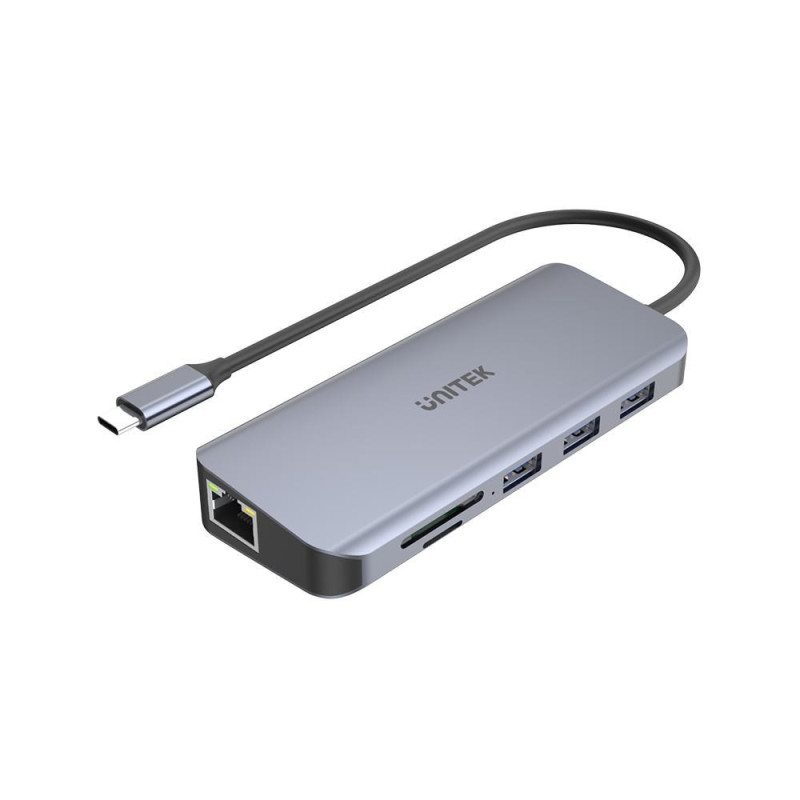 UNITEK D1026B notebook dock / port replicator USB 3.2 Gen 1 (3.1 Gen 1) Type-C Grey