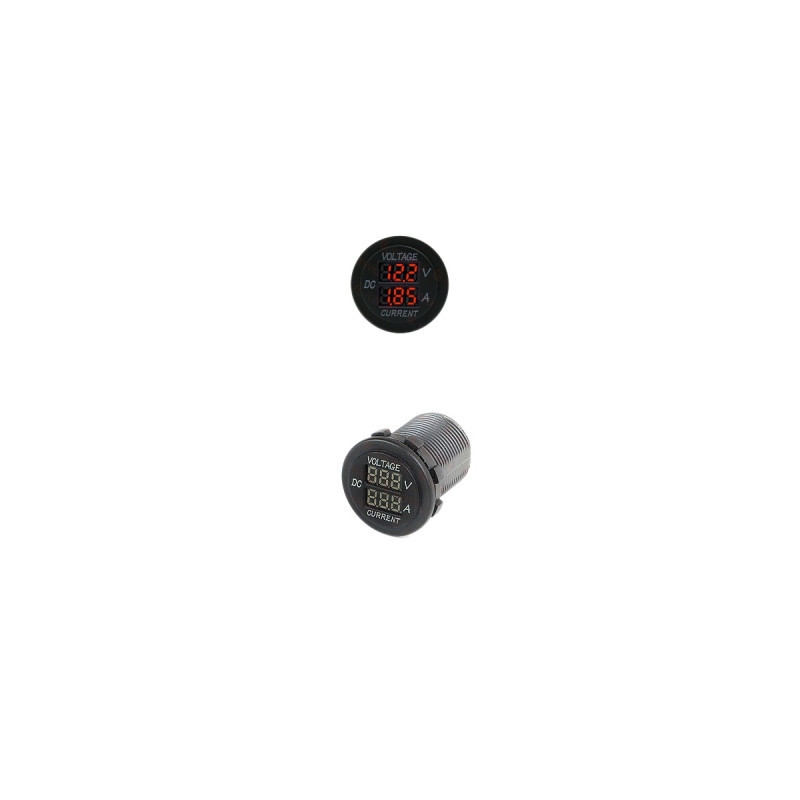 Car voltmeter/ ammeter with red backlight