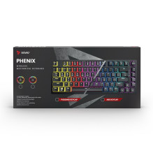 SAVIO PHENIX Belaidė mechaninė klaviatūra, Gateron Red Pro, ABS