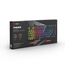 SAVIO PHENIX Belaidė mechaninė klaviatūra, Gateron Red Pro, ABS