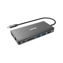 UNITEK D1019A notebook dock / port replicator USB 3.2 Gen 1 (3.1 Gen 1) Type-C Grey