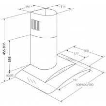 Akpo WK-4 Largo Eco 60 Chimney cooker hood Stainless