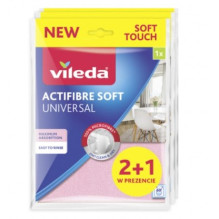 Vileda ACTIFIBRE Soft Universal Minkštas audinys 2 +1 vnt.