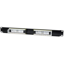 Intellinet Patch Panel, Cat6, UTP, 16-Port, 1U, Black