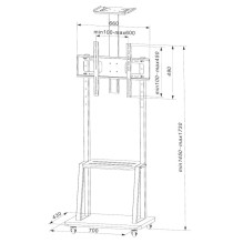 Techly ICA-TR33 ženklų ekrano laikiklis 177,8 cm (70 colių) juodas