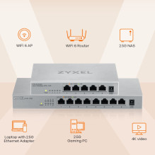 Zyxel MG-105 Unmanaged 2.5G Ethernet (100 / 1000 / 2500) Steel