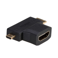 Akyga AK-AD-23 laidinis lyties keitiklis HDMI miniHDMI / microHDMI Black